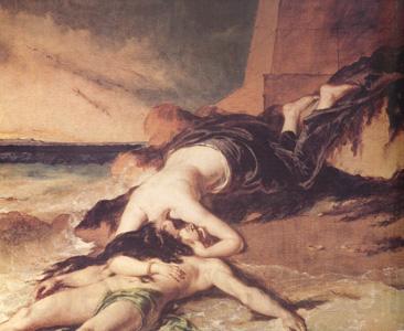 William Etty Hero and Leander (nn03) Norge oil painting art